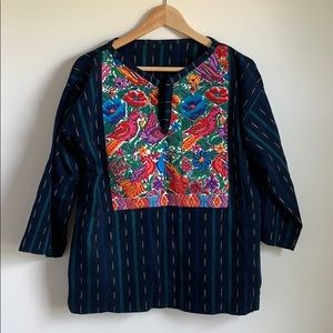 Mexican embroidered blouse